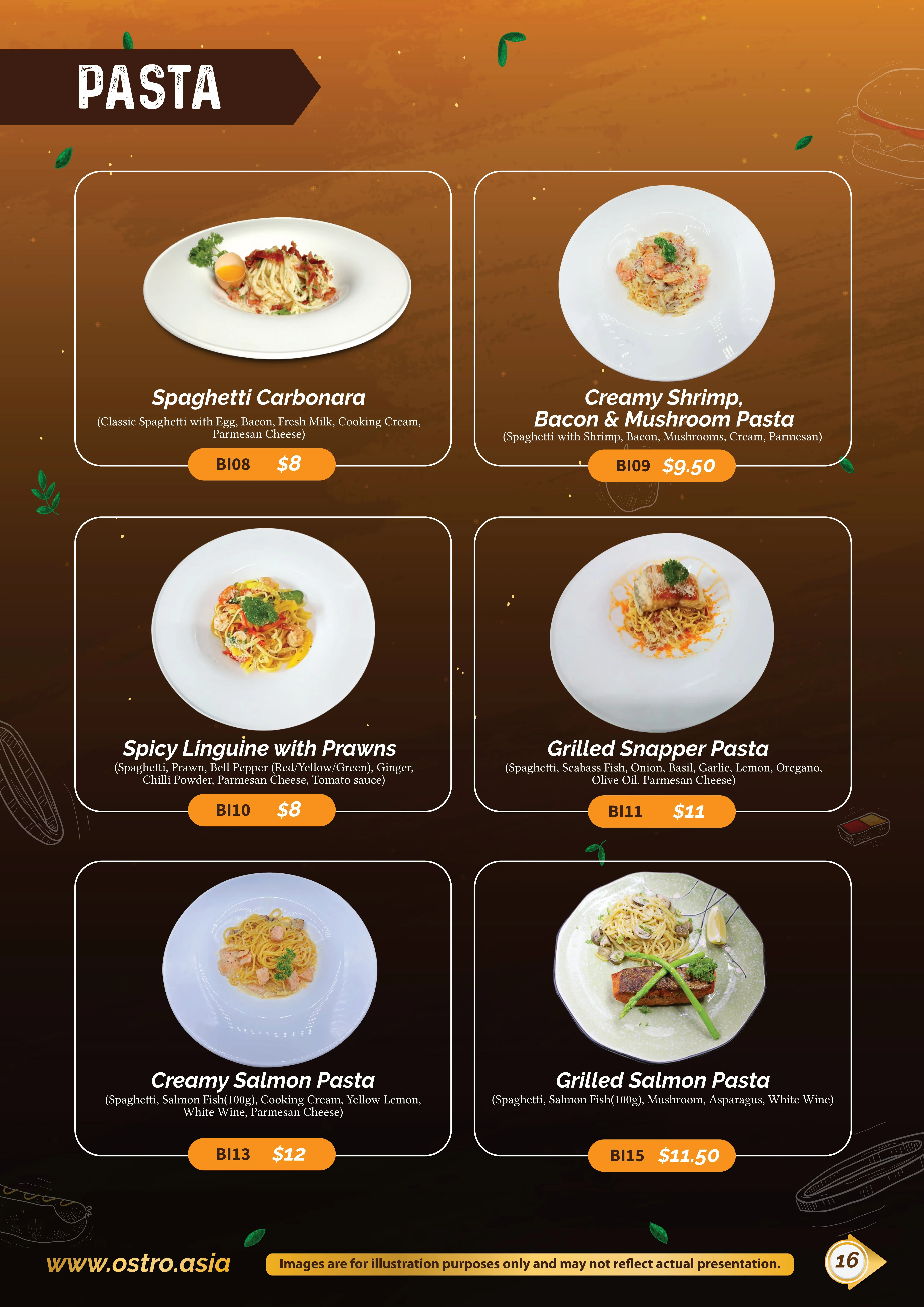 Pasta Menu 2